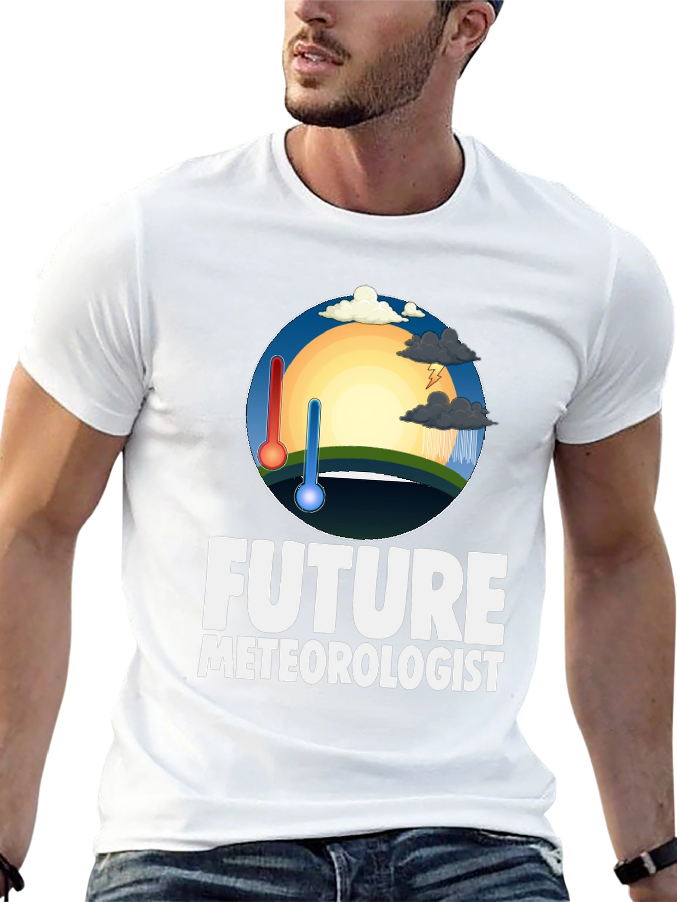 Future Meteorologist Black Graphic T-Shirt