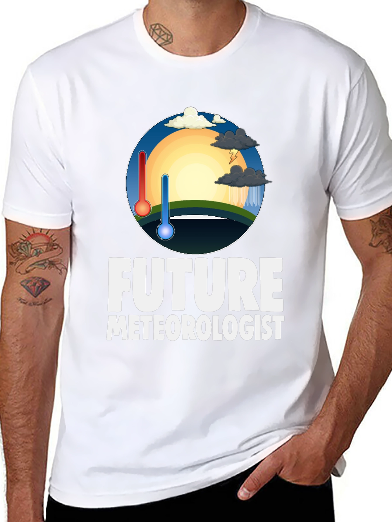 Future Meteorologist Black Graphic T-Shirt