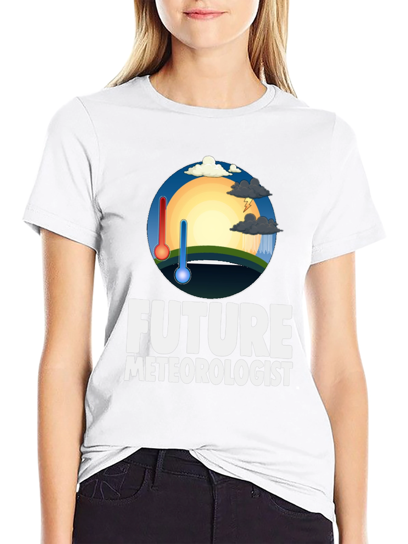 Future Meteorologist Black Graphic T-Shirt