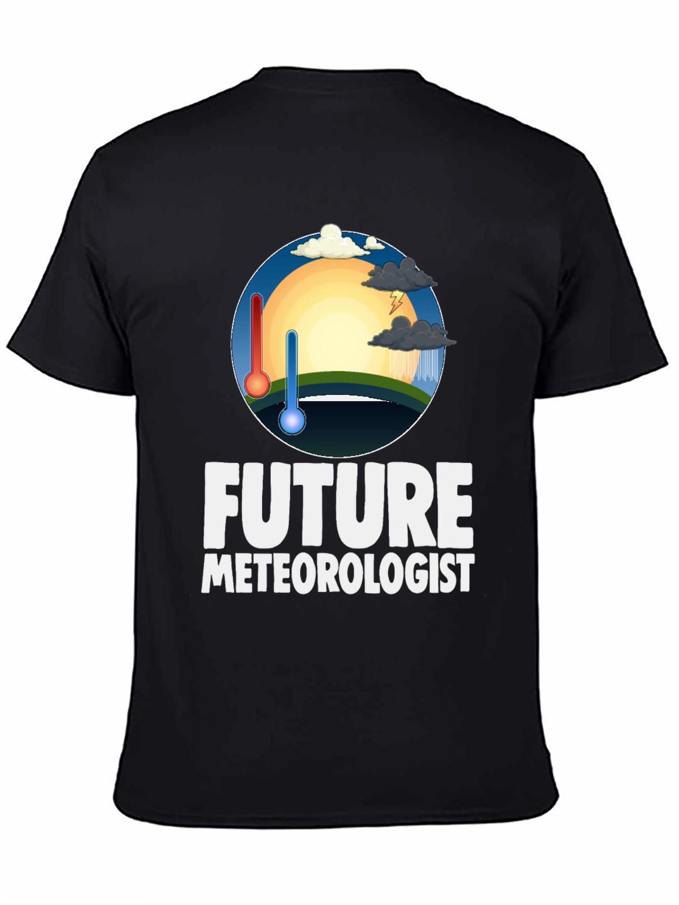 Future Meteorologist Black Graphic T-Shirt