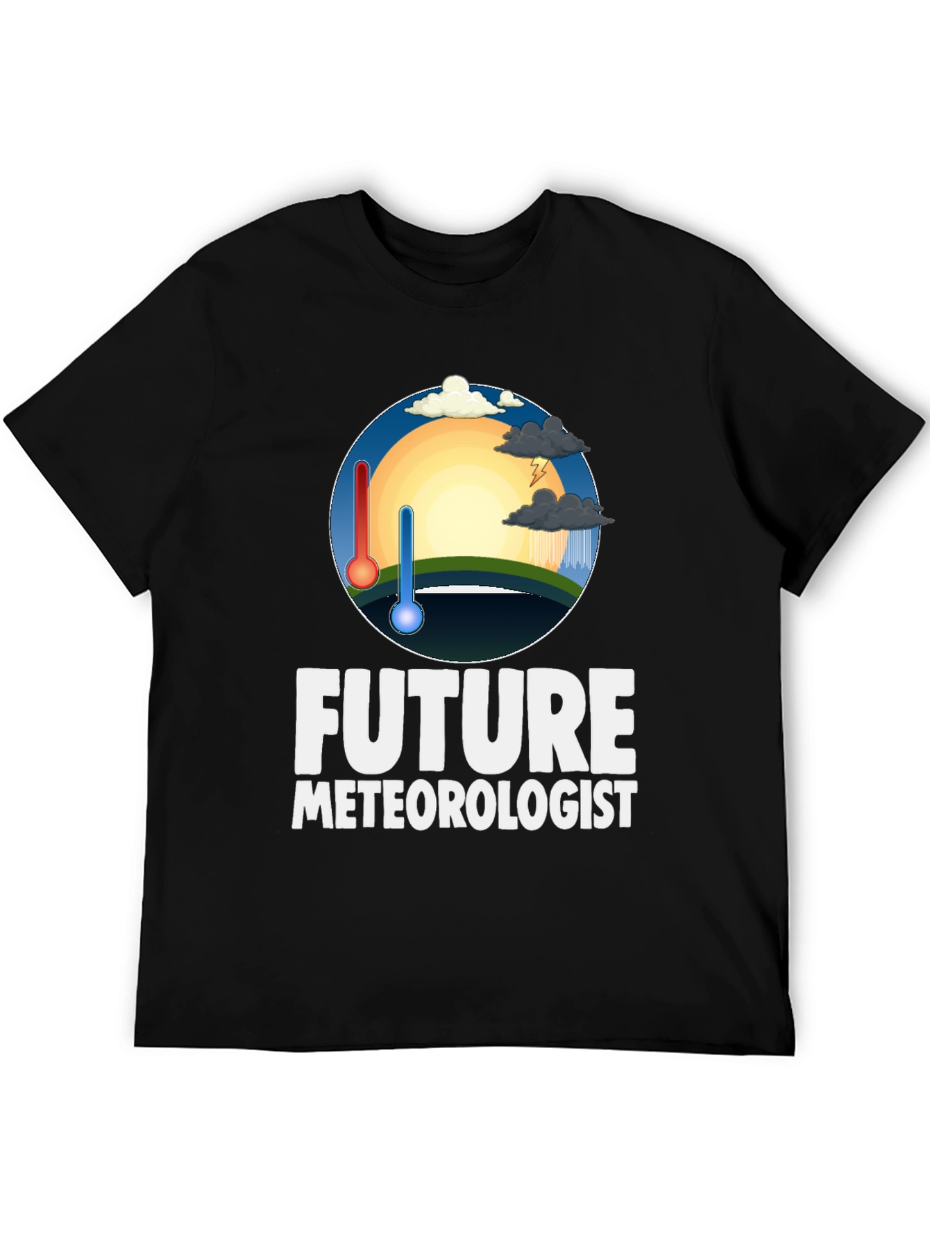 Future Meteorologist Black Graphic T-Shirt