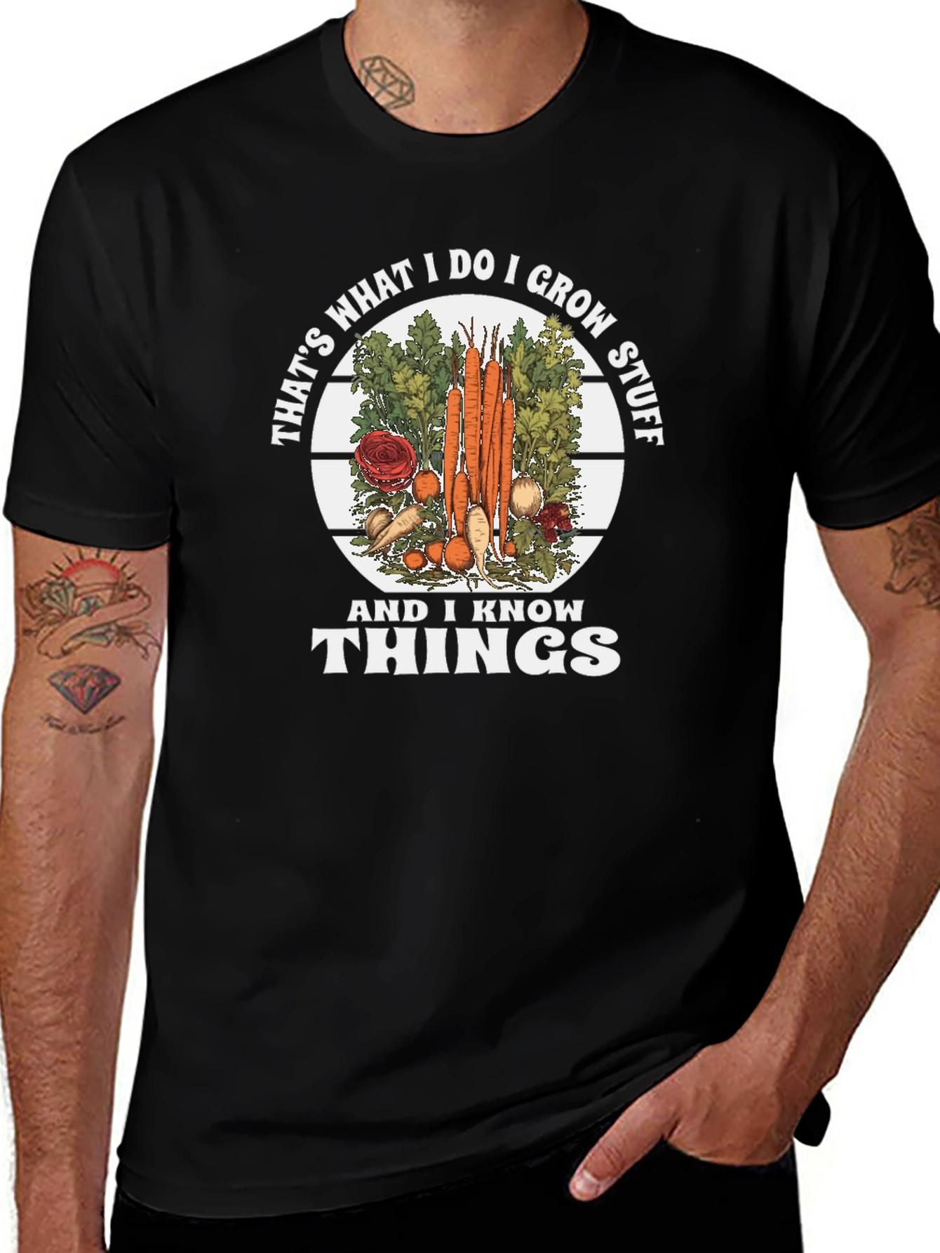 I Grow Stuff and Know Things Graphic Tee