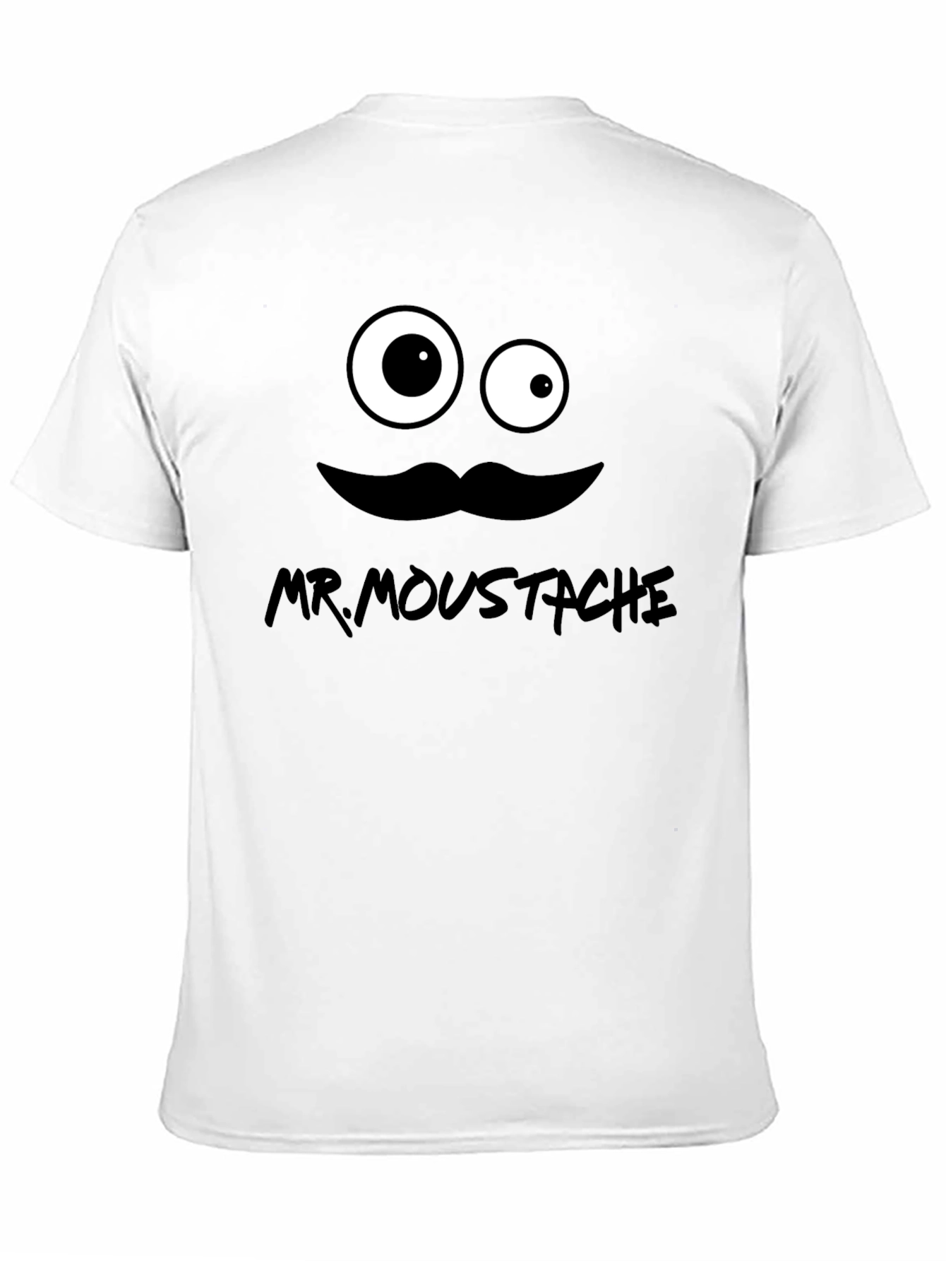 Mr. Moustache Graphic T-Shirt - Funny Cartoon Design