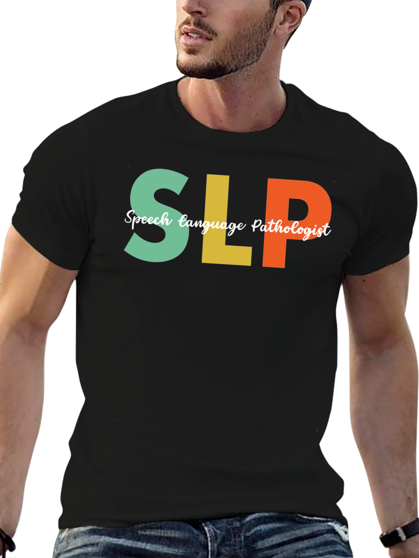SLP Speech Language Pathologist Black T-Shirt