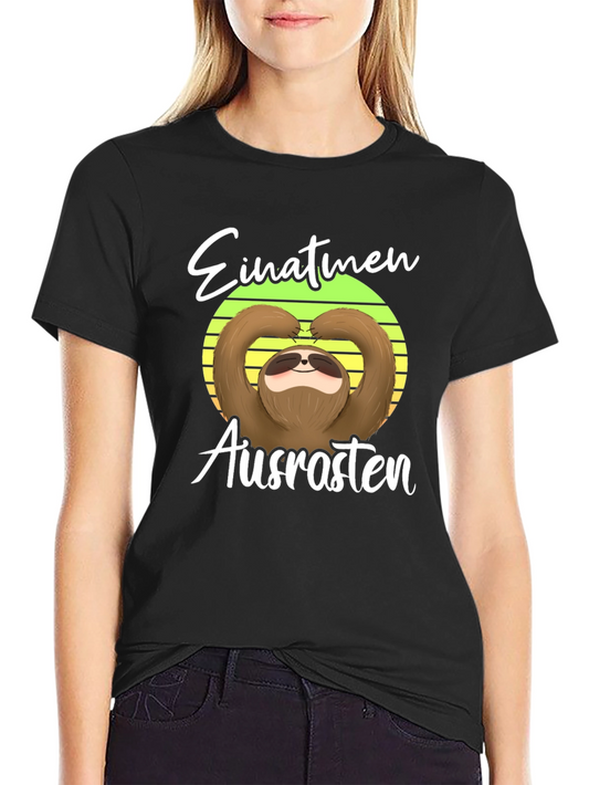 Sloth Einatmen Ausrasten Graphic Tee