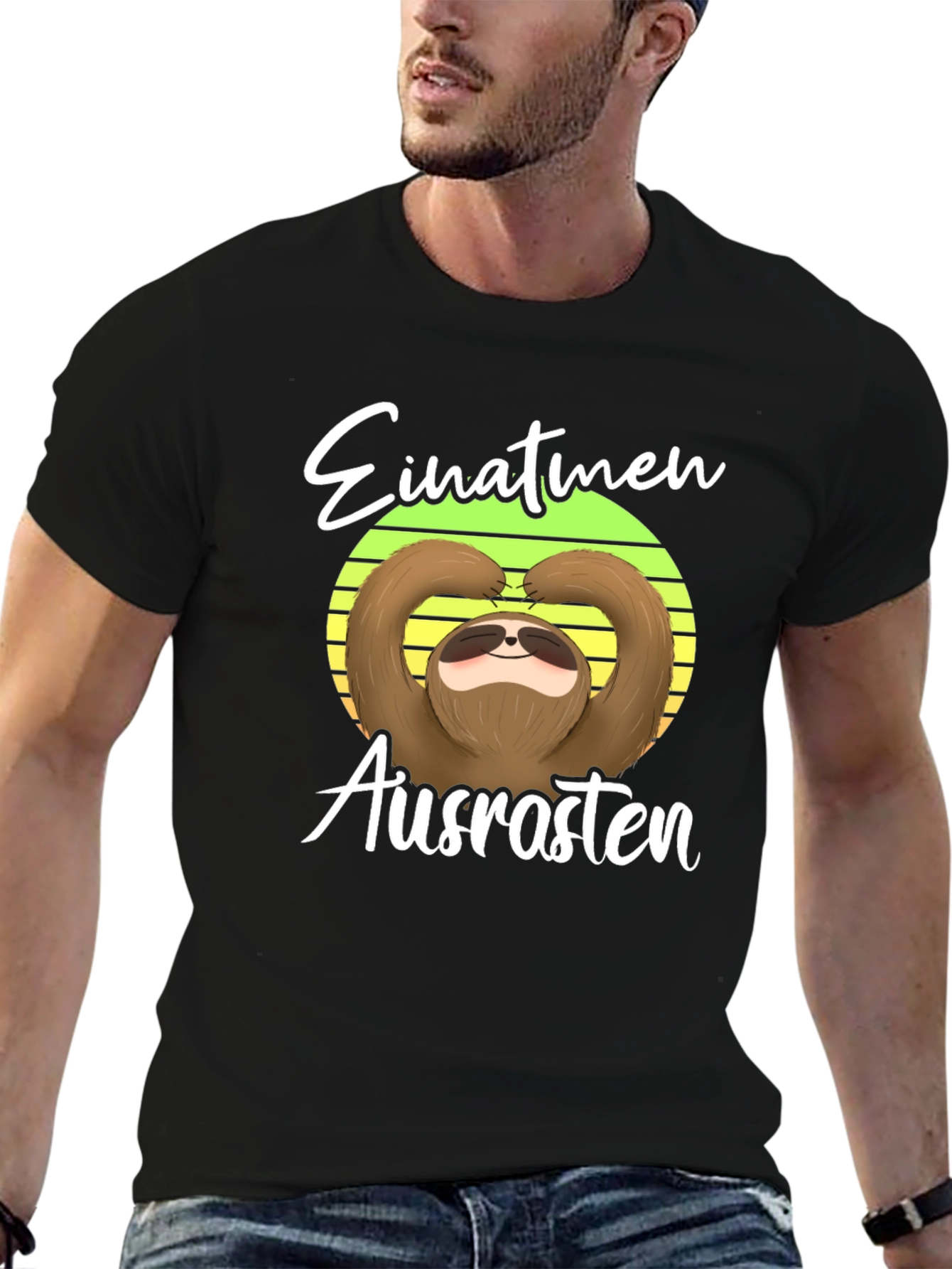 Sloth Einatmen Ausrasten Graphic Tee
