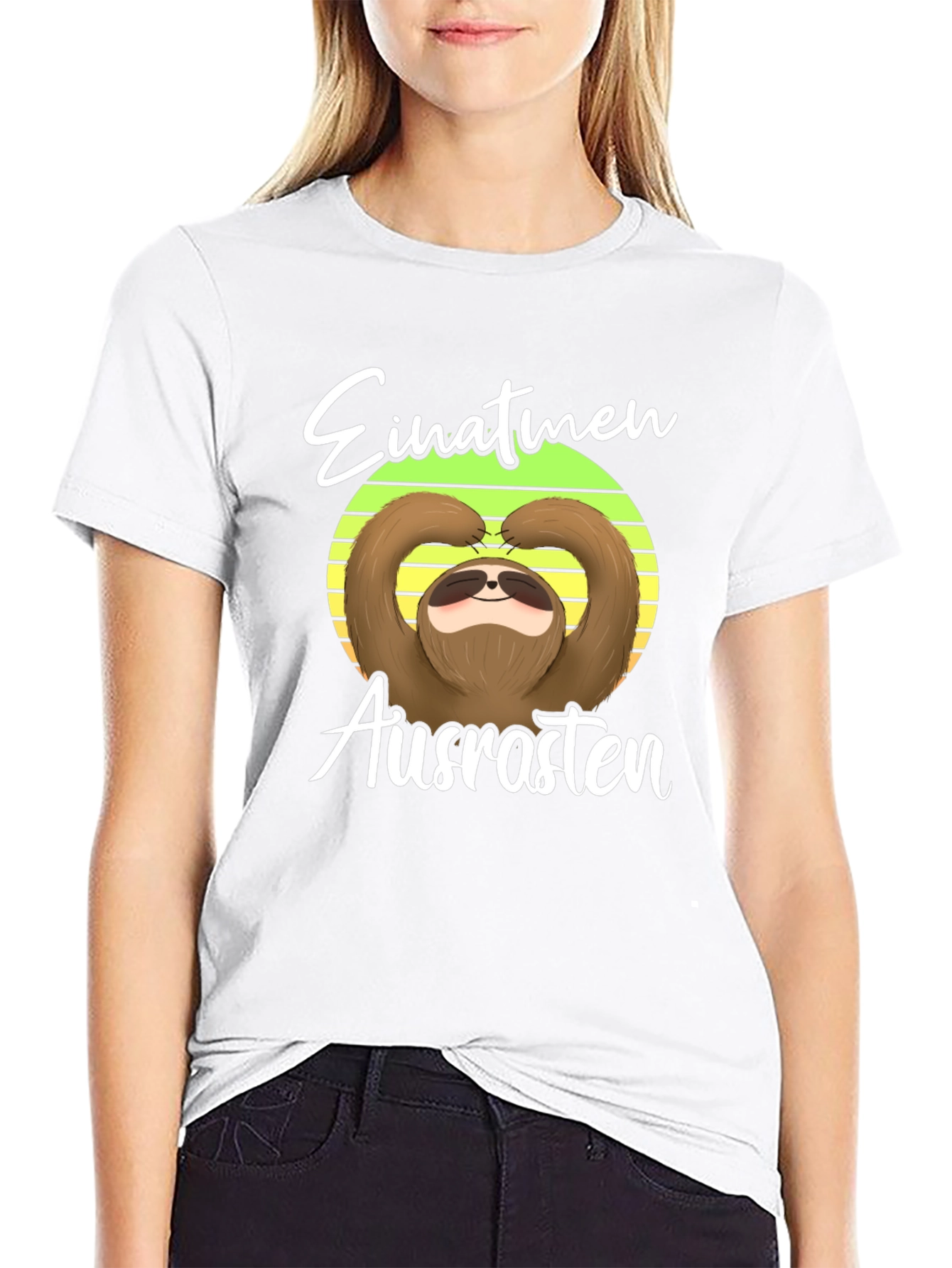 Sloth Einatmen Ausrasten Graphic Tee