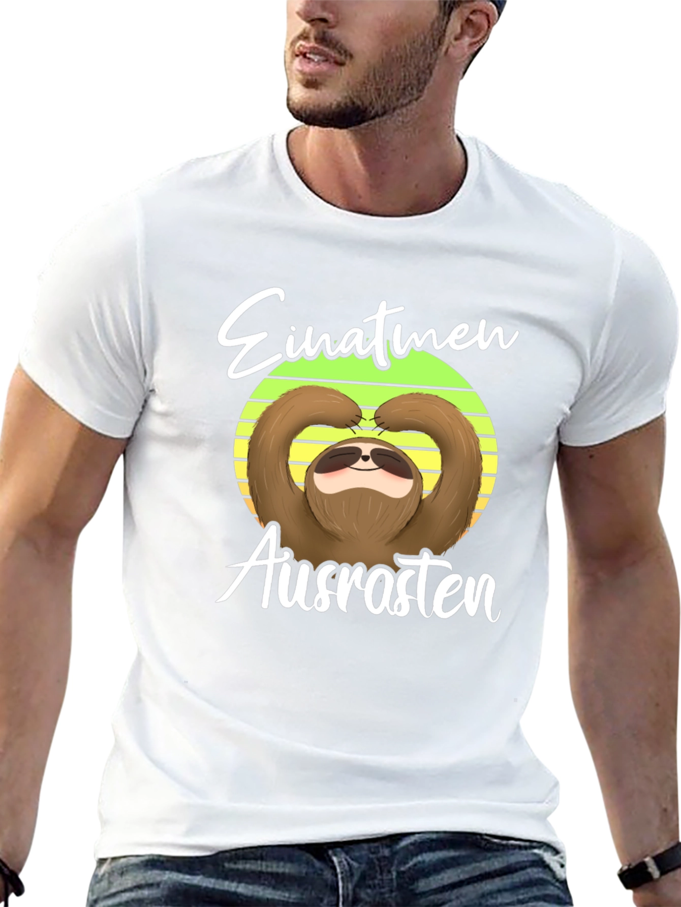 Sloth Einatmen Ausrasten Graphic Tee