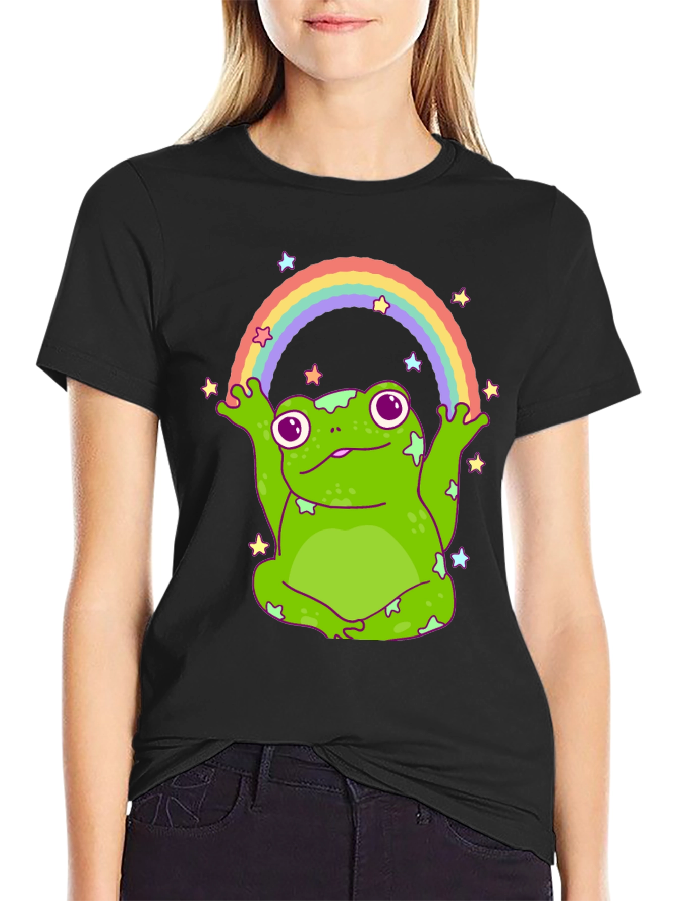 Rainbow Frog T-Shirt - Cute Graphic Tee
