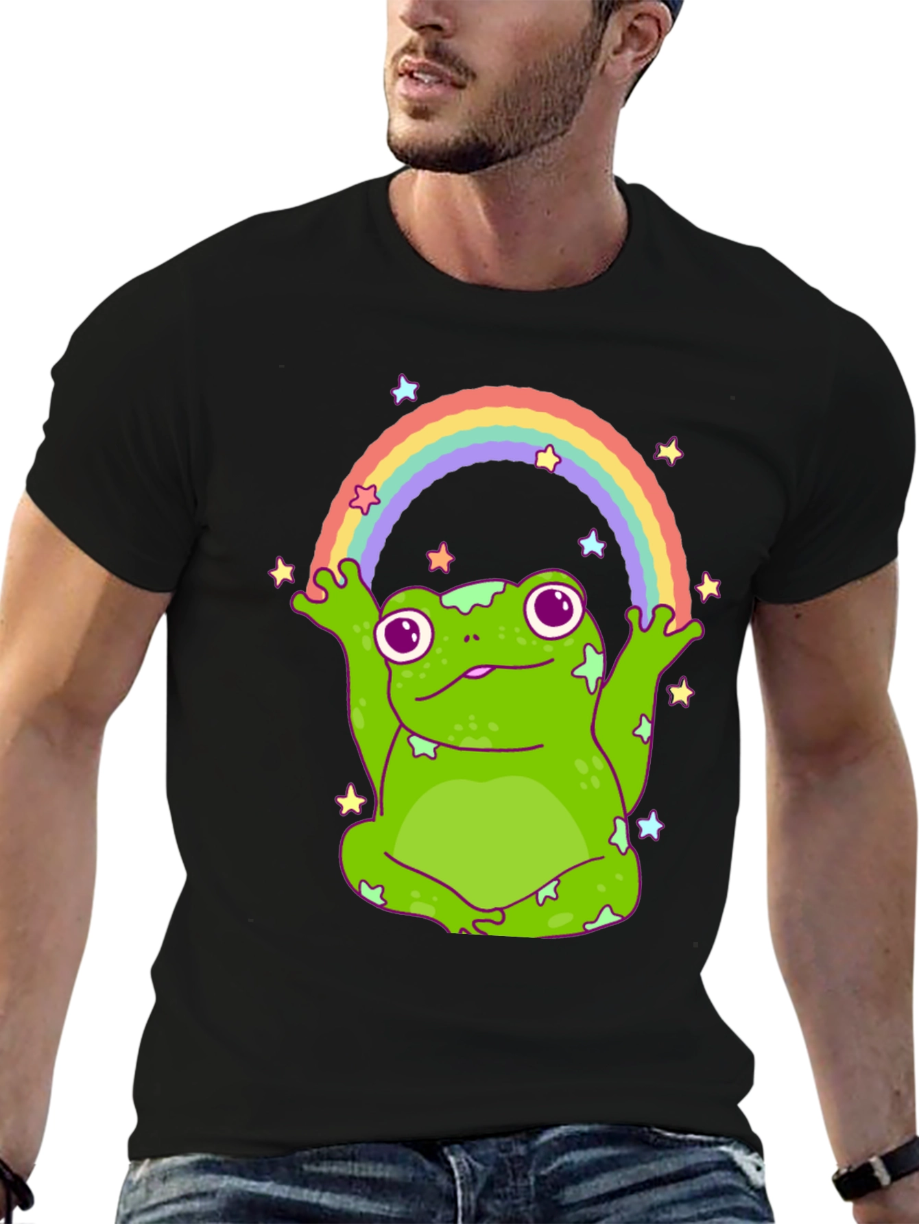 Rainbow Frog T-Shirt - Cute Graphic Tee