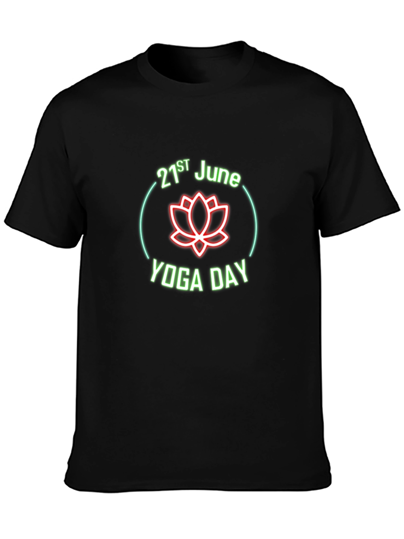 Yoga Day T-Shirt - June 21st - Black
