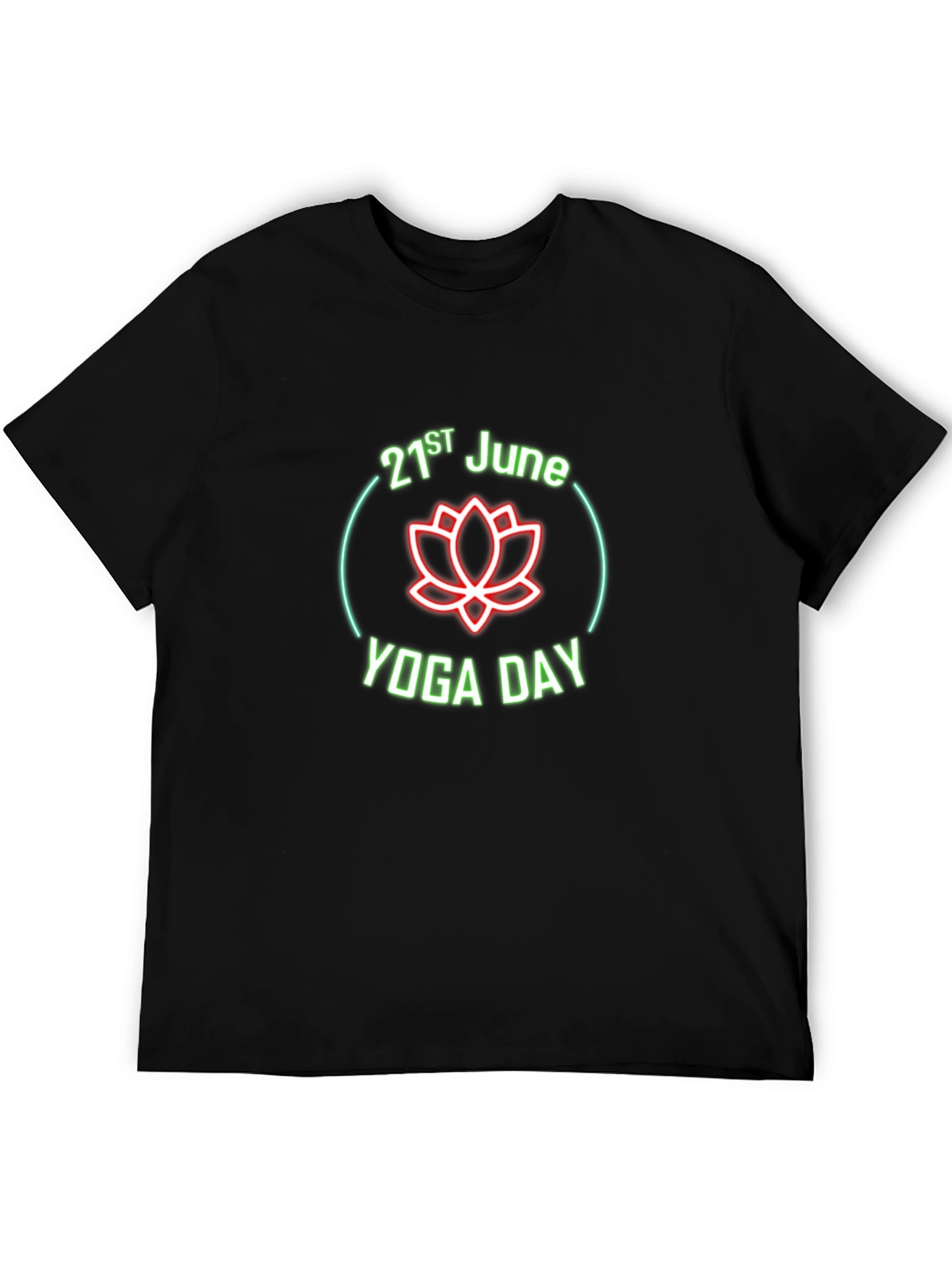 Yoga Day T-Shirt - June 21st - Black