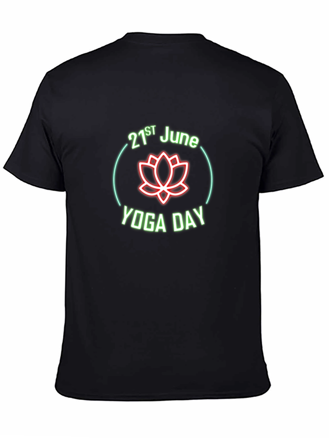 Yoga Day T-Shirt - June 21st - Black