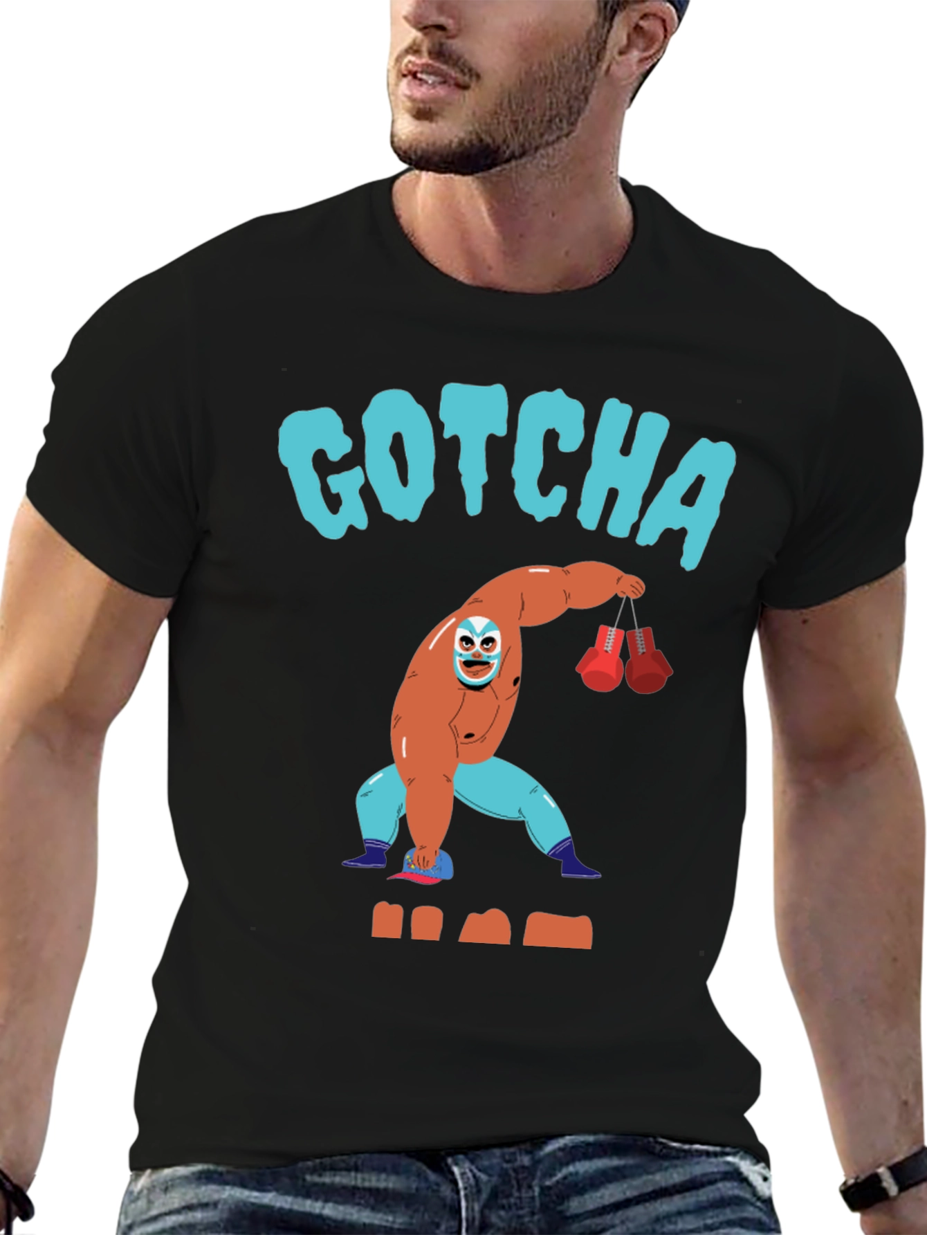 Gotcha Lucha Libre Wrestler Graphic T-Shirt