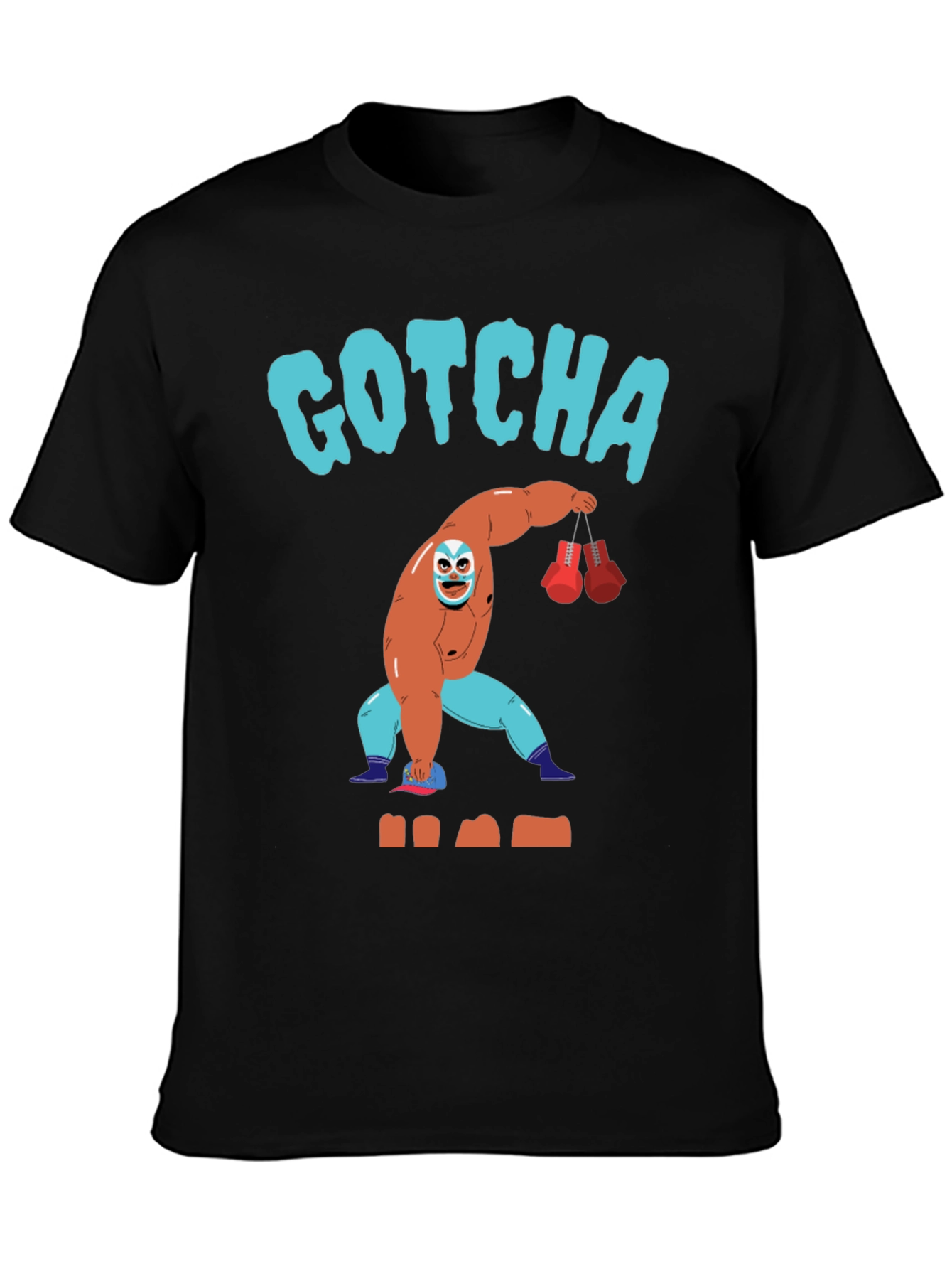 Gotcha Lucha Libre Wrestler Graphic T-Shirt