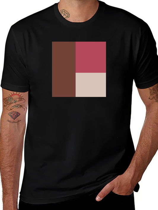 Modern Geometric Color Block T-Shirt