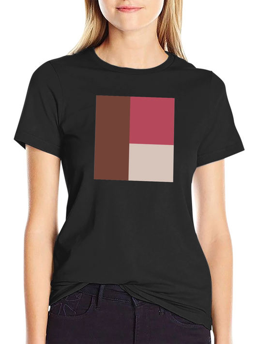 Modern Geometric Color Block T-Shirt