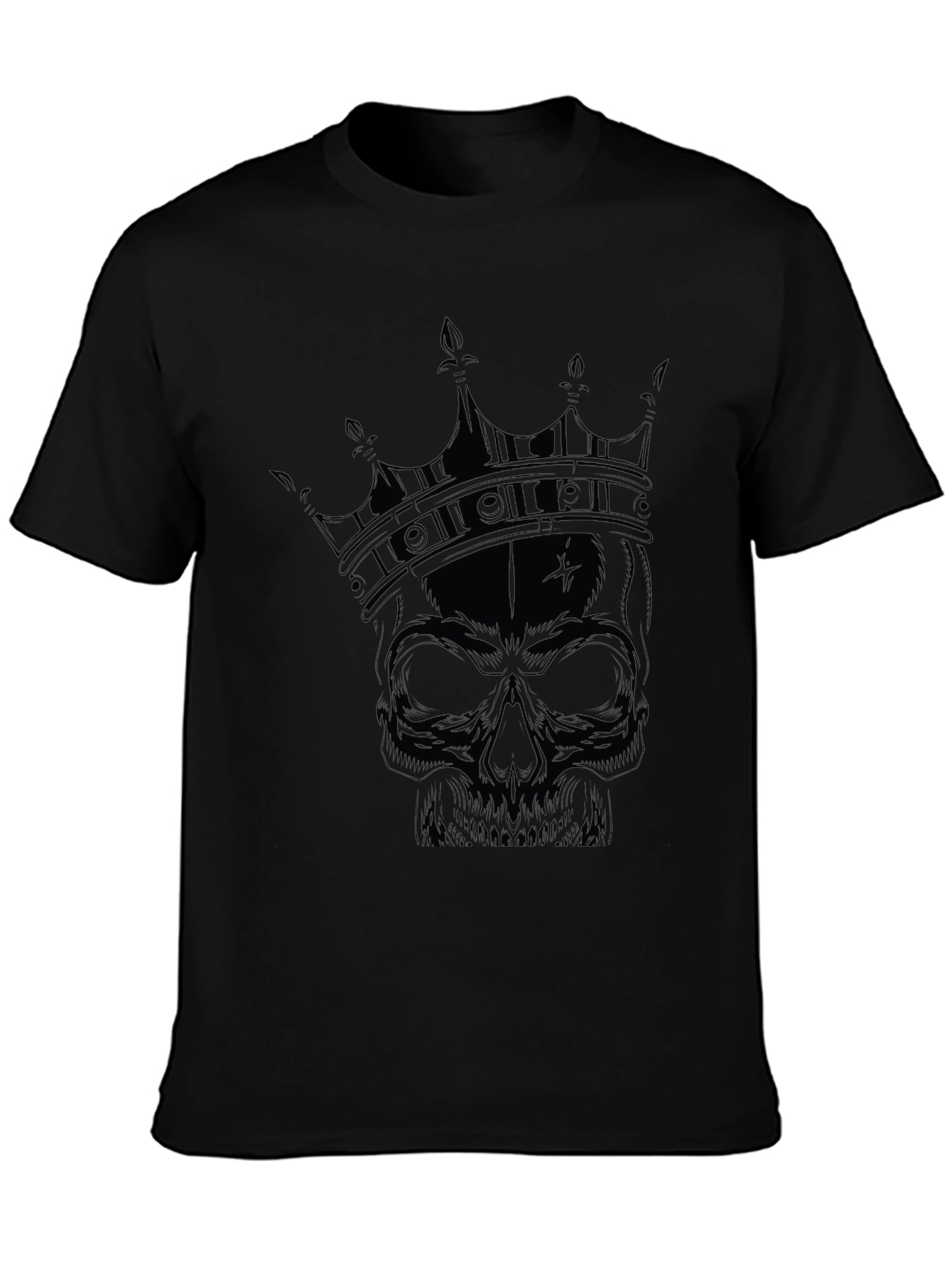 Skull Crown Graphic Tee - Mens Black T-Shirt