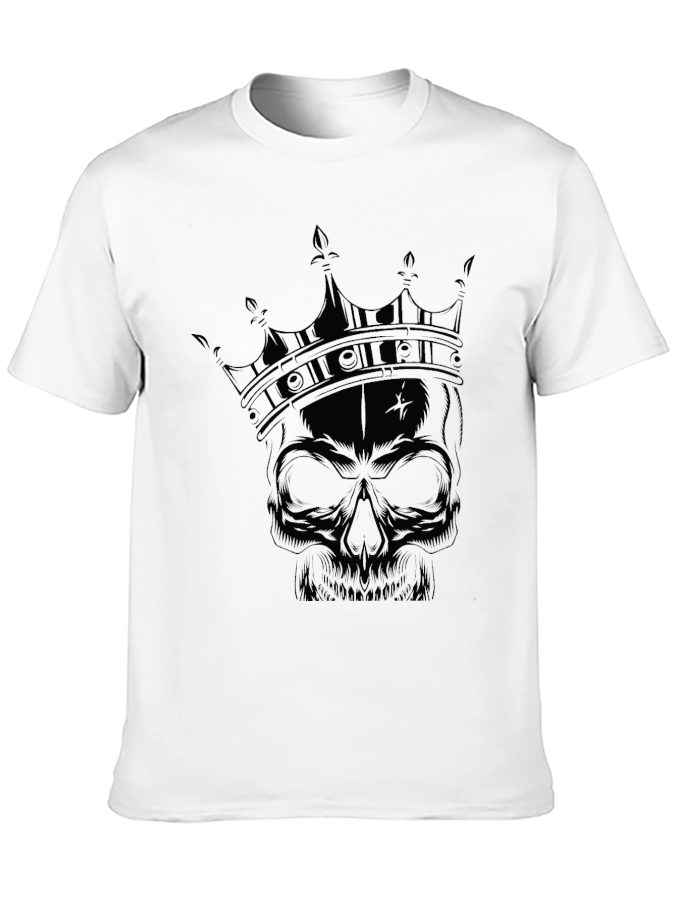 Skull Crown Graphic Tee - Mens Black T-Shirt