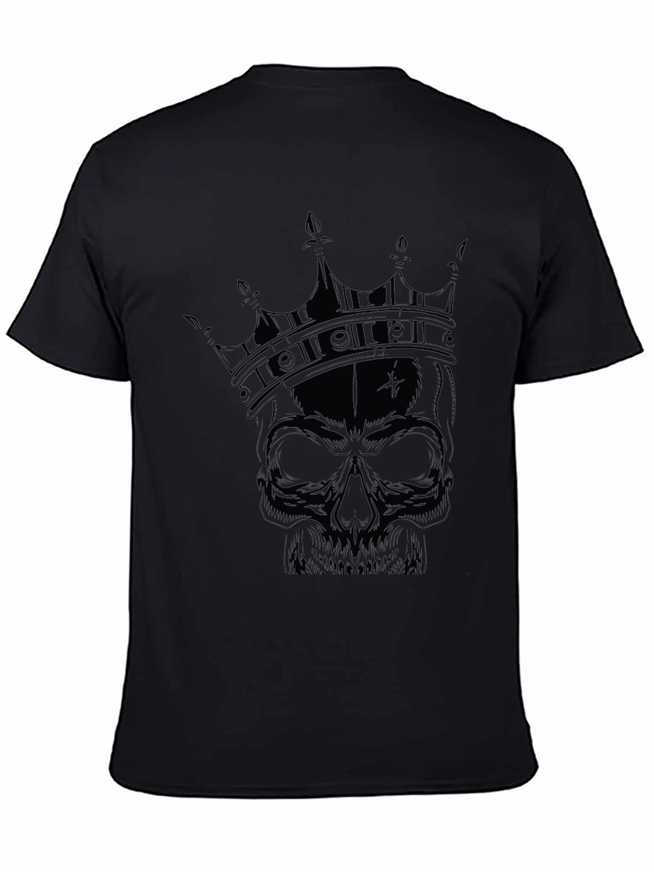 Skull Crown Graphic Tee - Mens Black T-Shirt