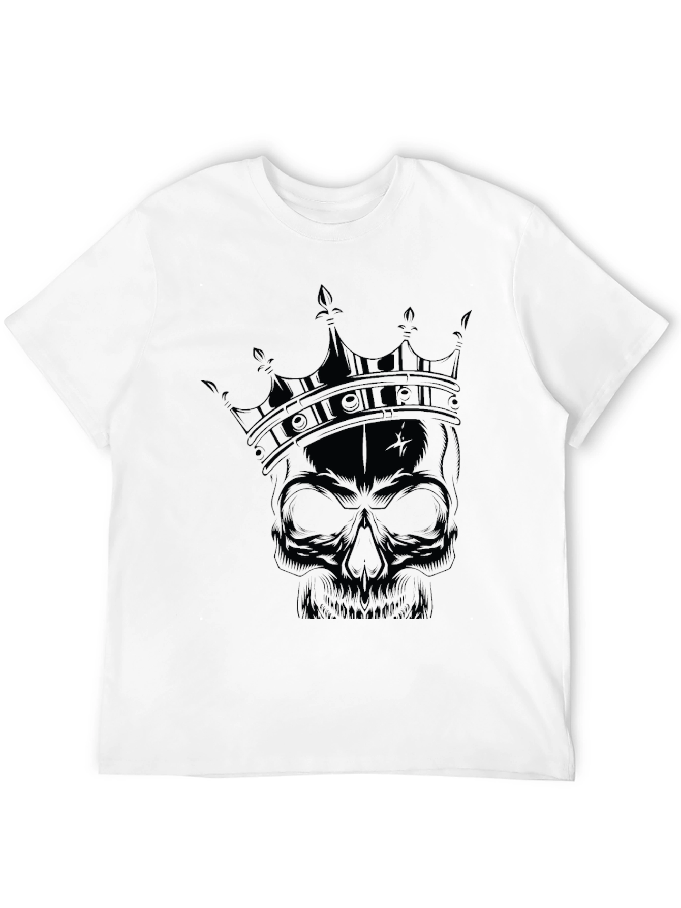 Skull Crown Graphic Tee - Mens Black T-Shirt