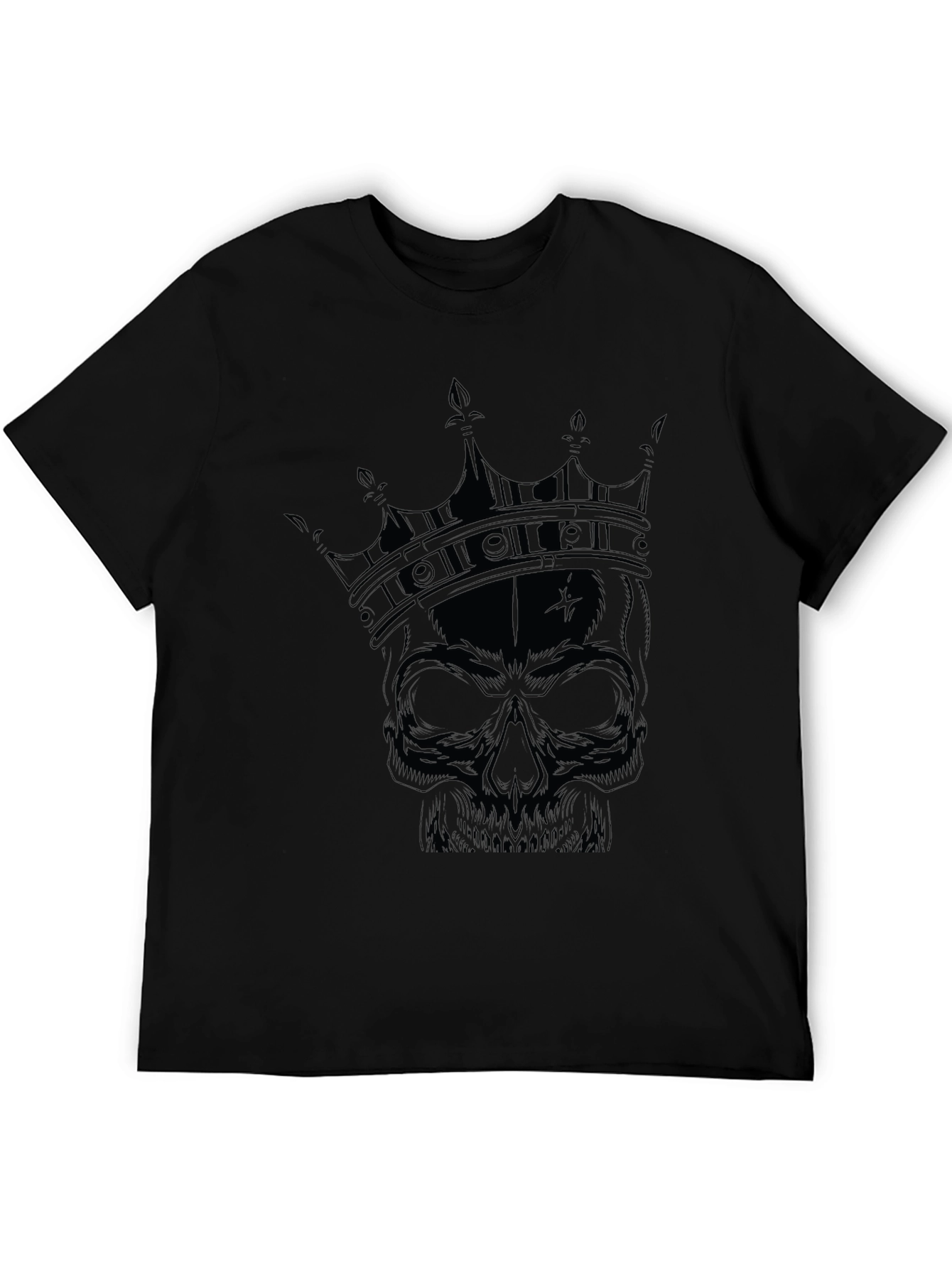 Skull Crown Graphic Tee - Mens Black T-Shirt