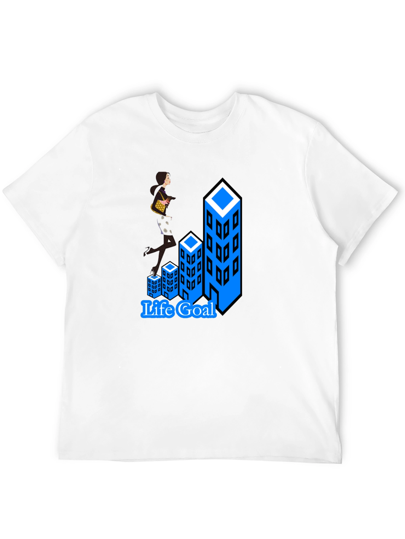 Life Goal T-Shirt: Career Woman Climbing Buildings