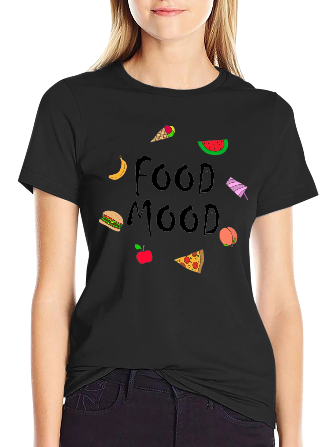 Food Mood Graphic Tee - Stylish Comfort