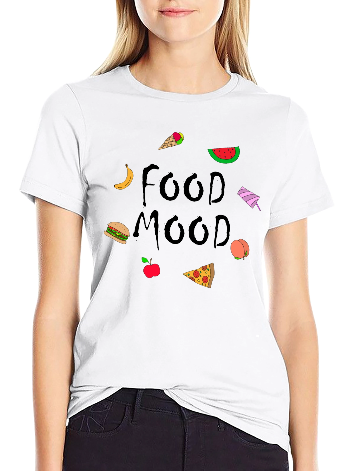 Food Mood Graphic Tee - Stylish Comfort