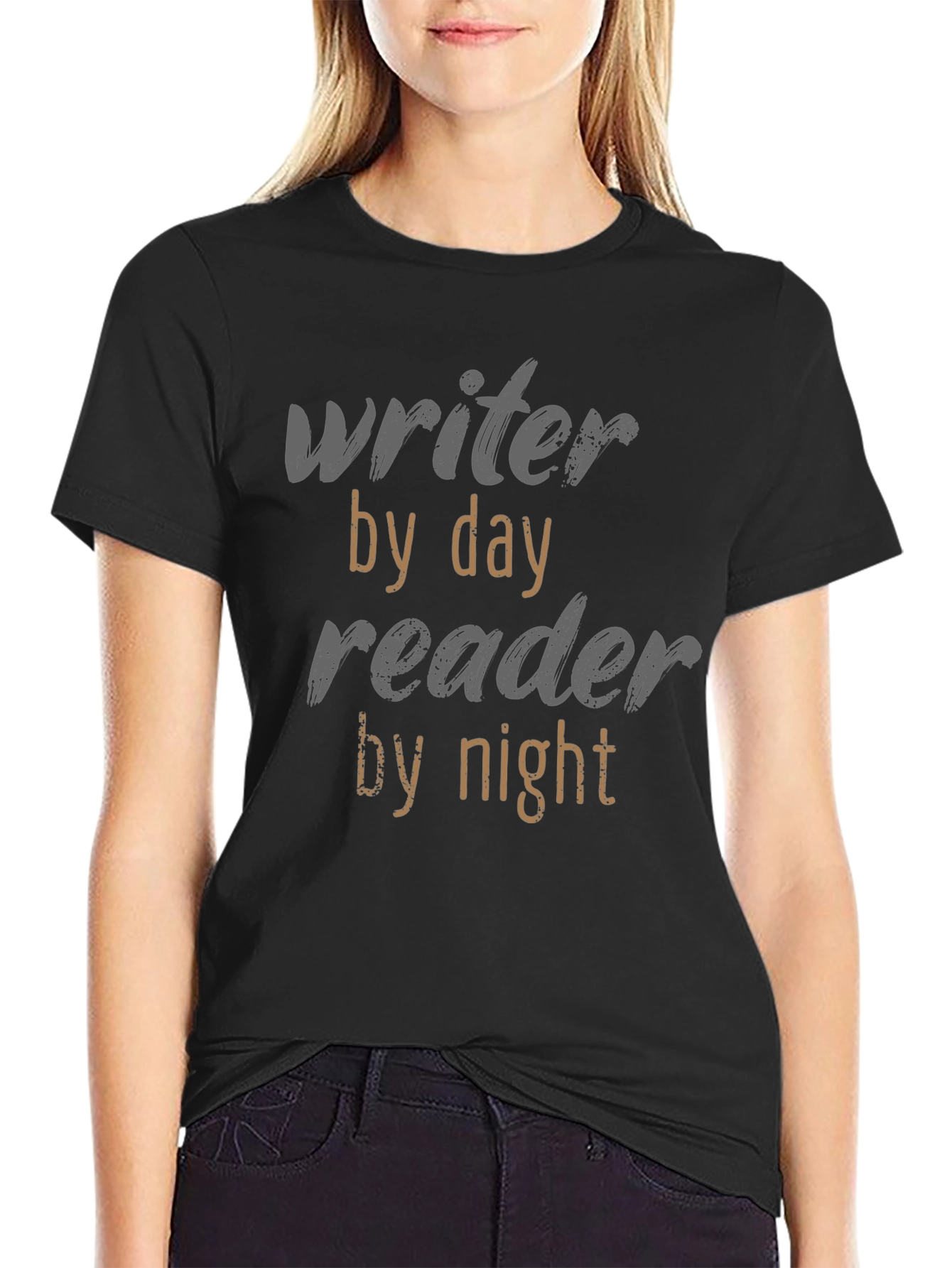 Writer By Day Reader By Night Graphic T-Shirt