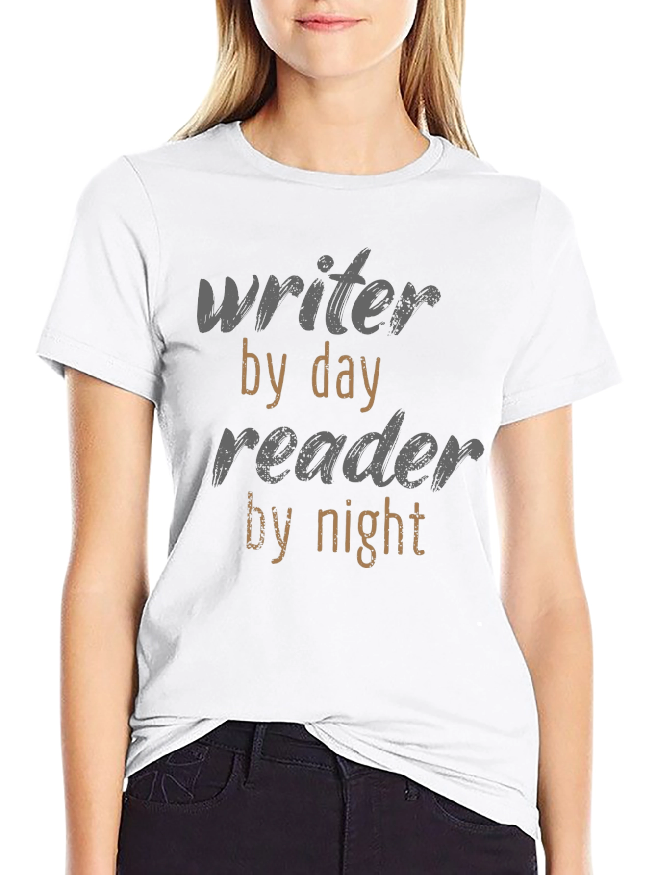 Writer By Day Reader By Night Graphic T-Shirt