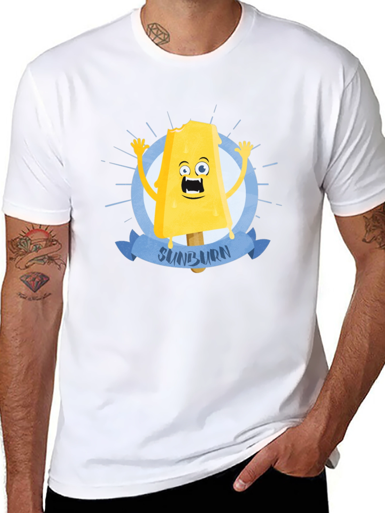 Sunburn Ice Cream T-Shirt - Funny Summer Graphic Tee