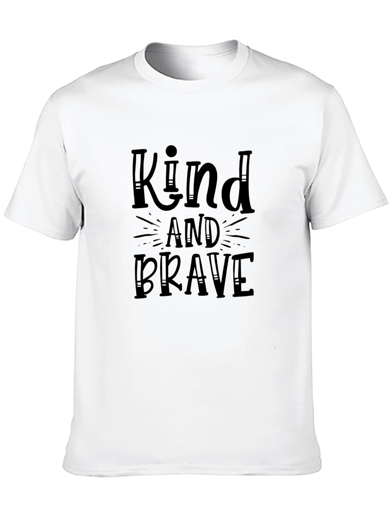 Kind and Brave Graphic Tee - Classic Black T-Shirt