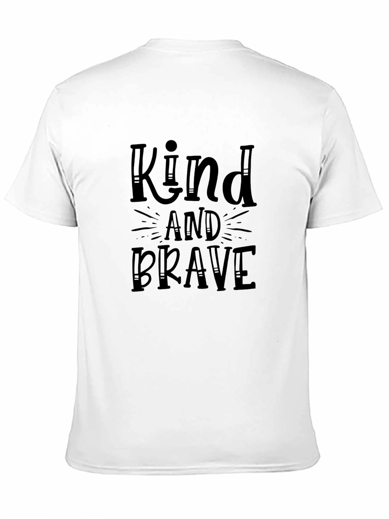 Kind and Brave Graphic Tee - Classic Black T-Shirt