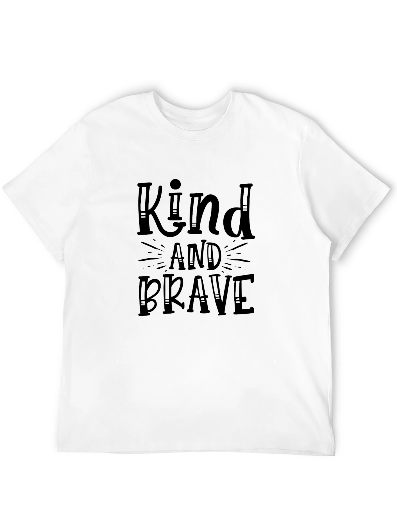 Kind and Brave Graphic Tee - Classic Black T-Shirt