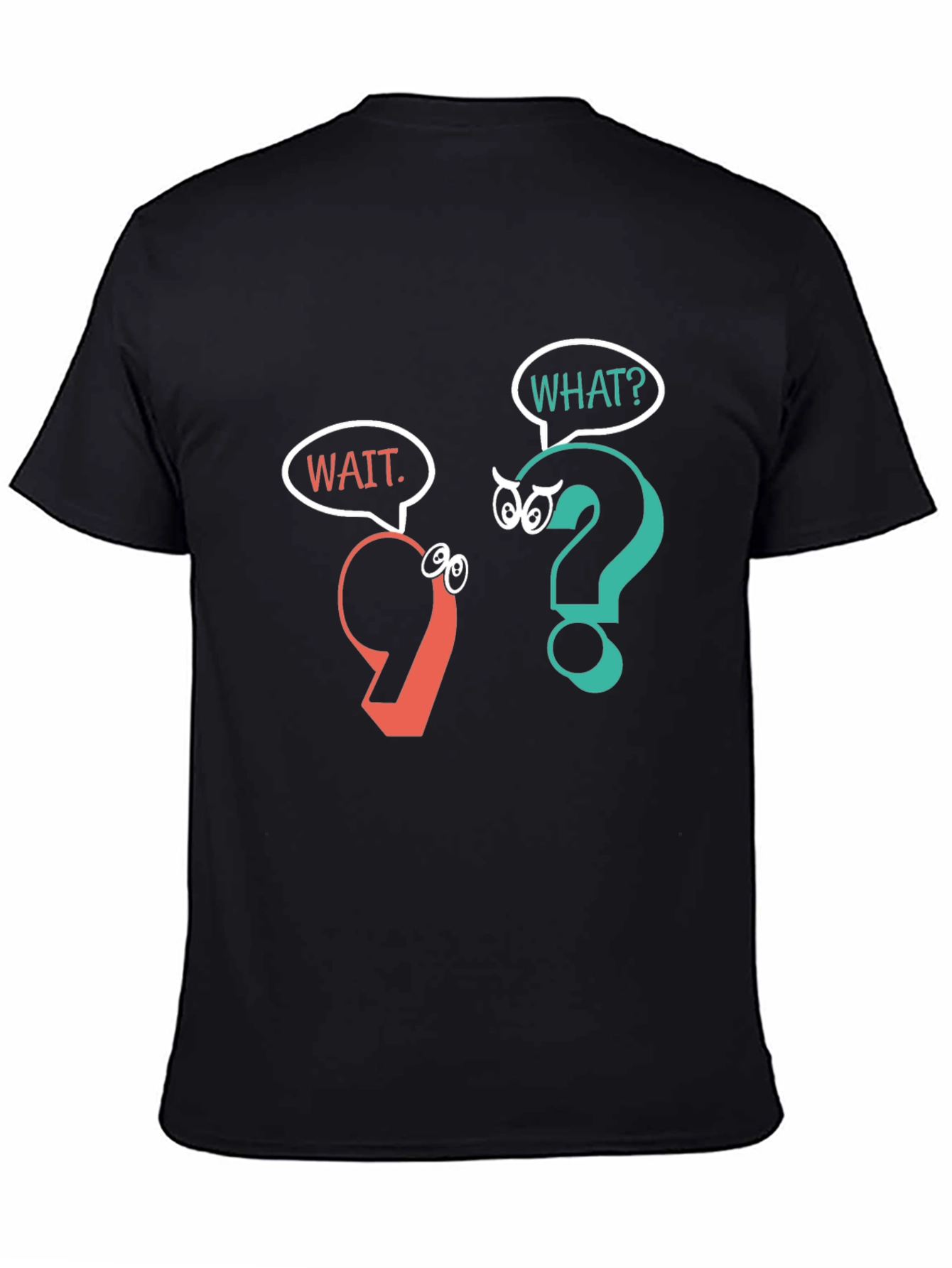 Funny Punctuation Graphic T-Shirt - Black