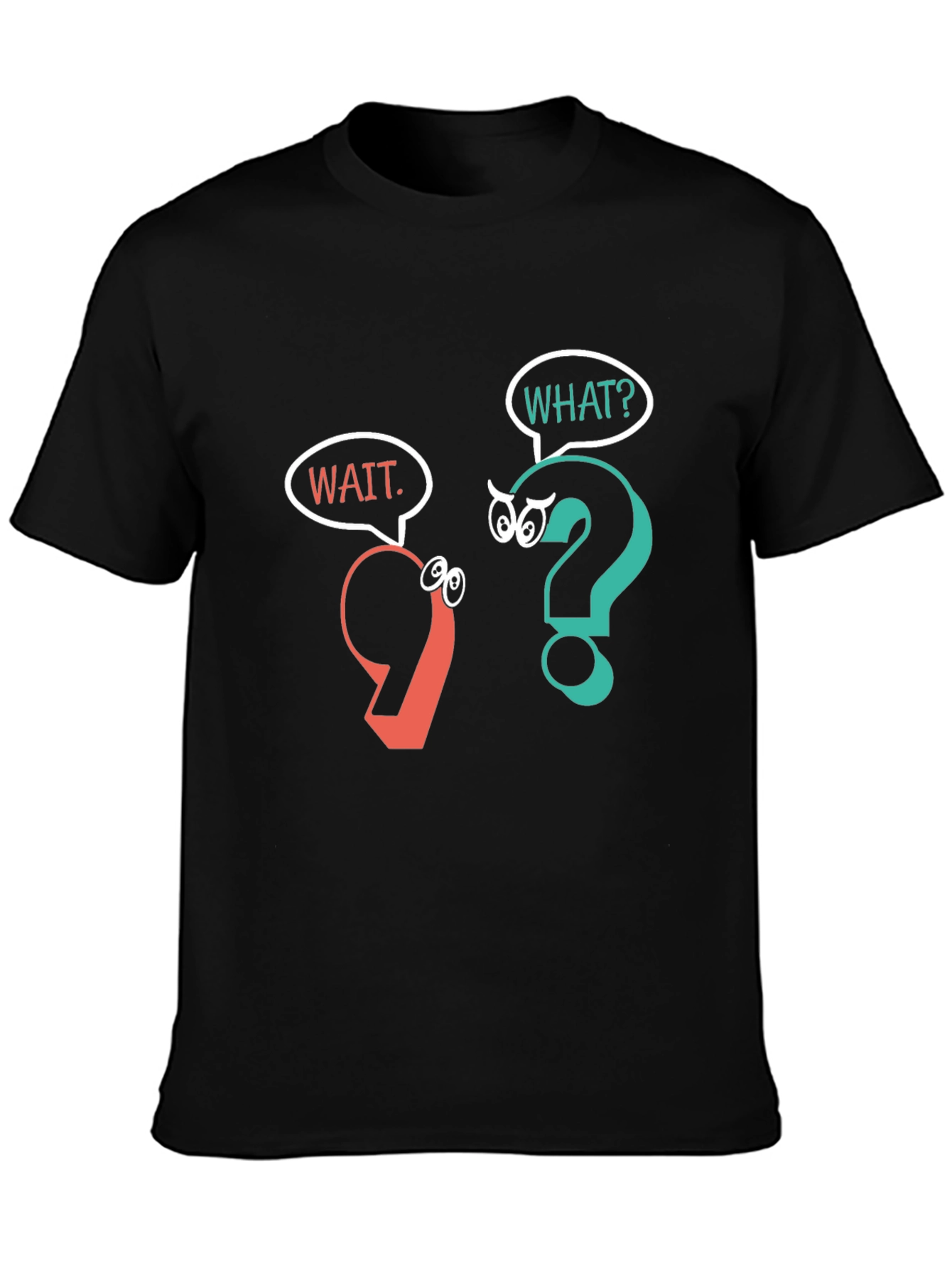 Funny Punctuation Graphic T-Shirt - Black