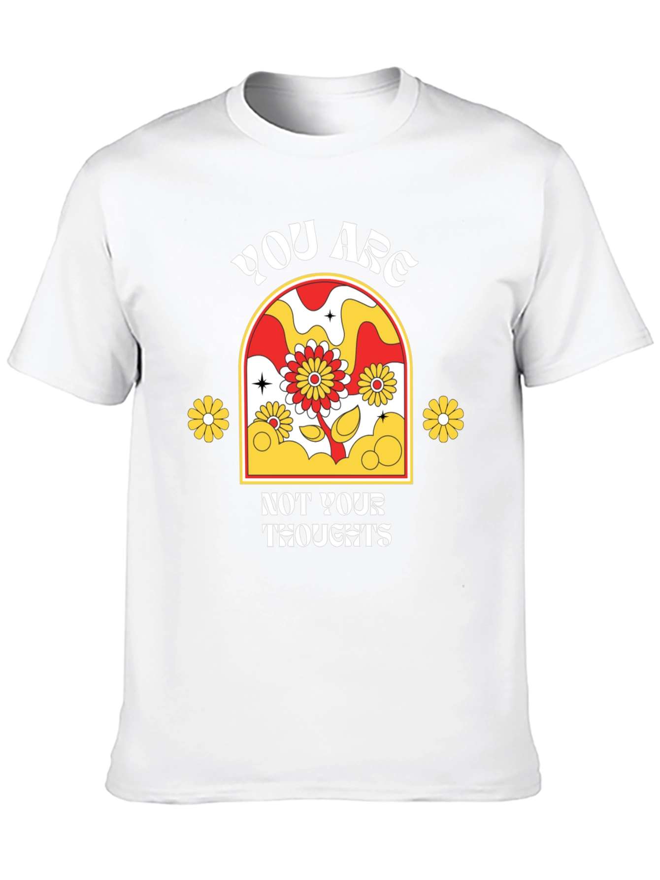 Retro Flower T-Shirt - You Are Not Your Thoughts