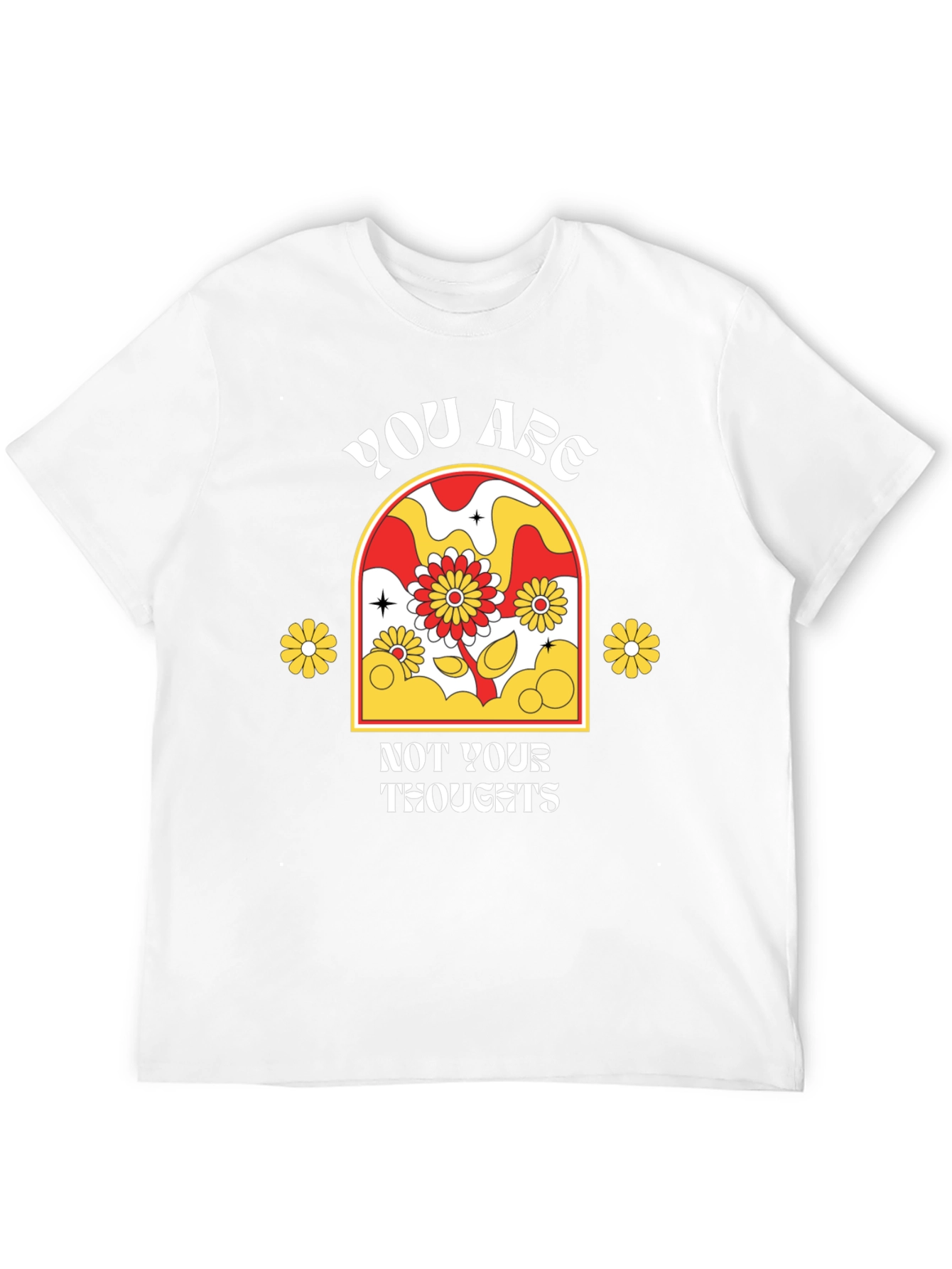 Retro Flower T-Shirt - You Are Not Your Thoughts