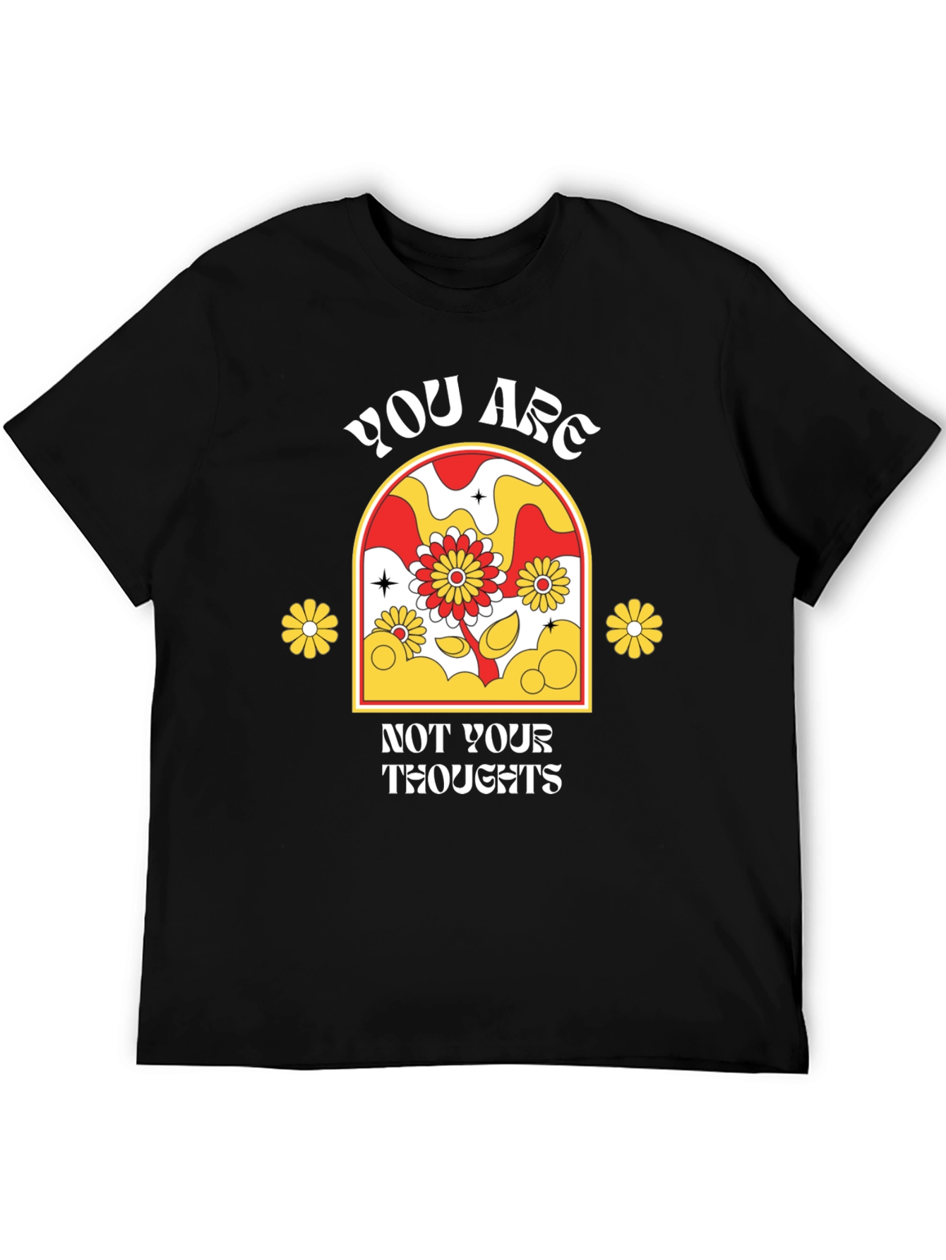 Retro Flower T-Shirt - You Are Not Your Thoughts