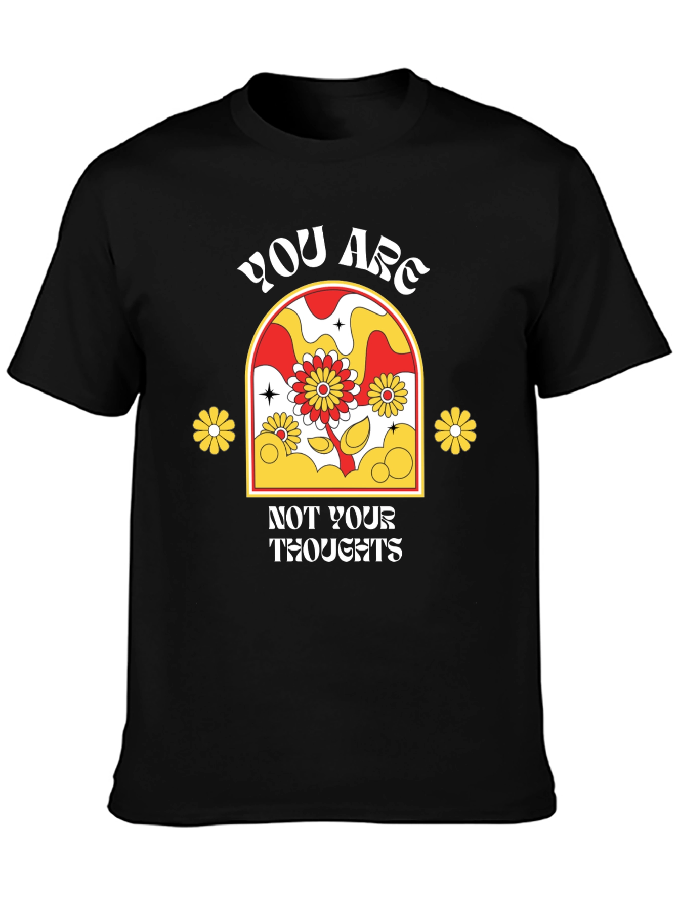 Retro Flower T-Shirt - You Are Not Your Thoughts