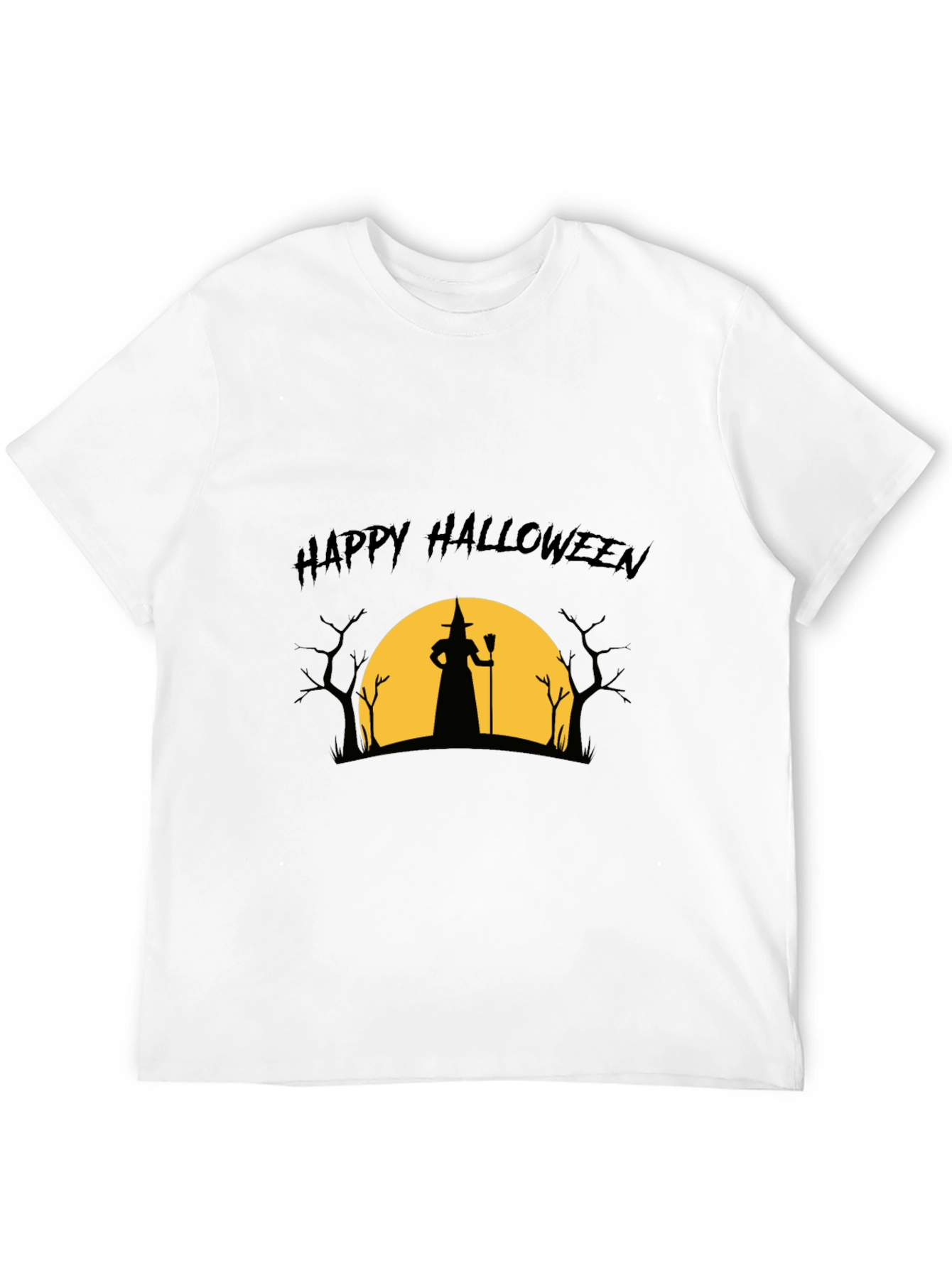 Happy Halloween Witch Silhouette T-Shirt