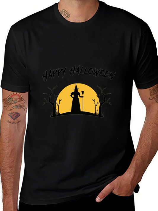 Happy Halloween Witch Silhouette T-Shirt