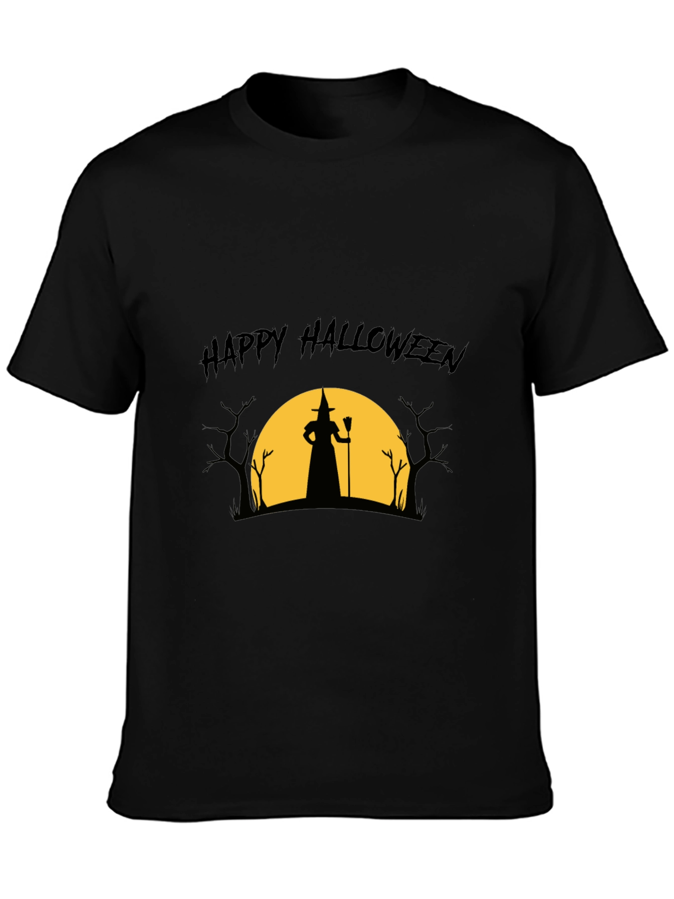 Happy Halloween Witch Silhouette T-Shirt
