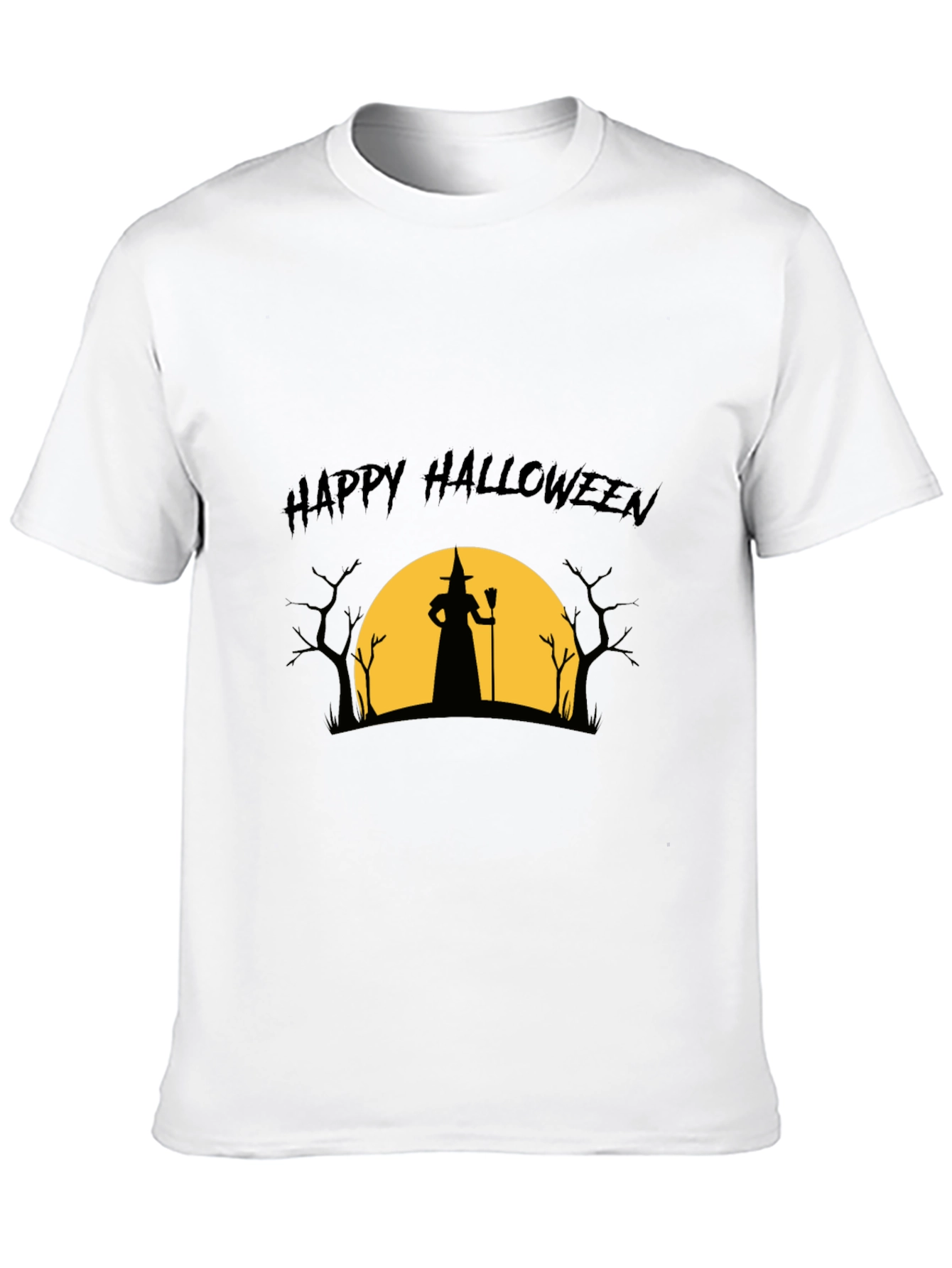 Happy Halloween Witch Silhouette T-Shirt