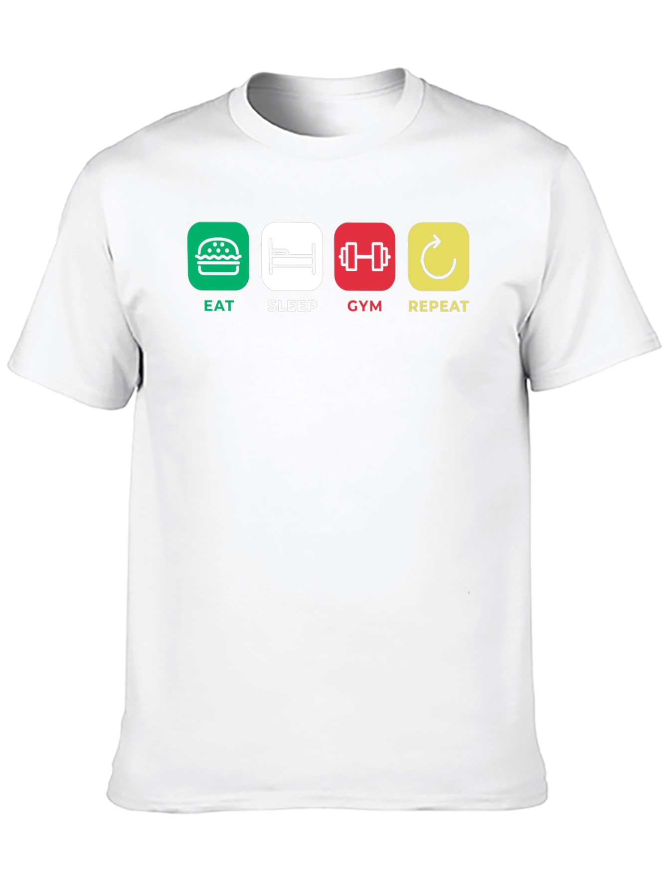 Eat Sleep Gym Repeat Graphic T-Shirt