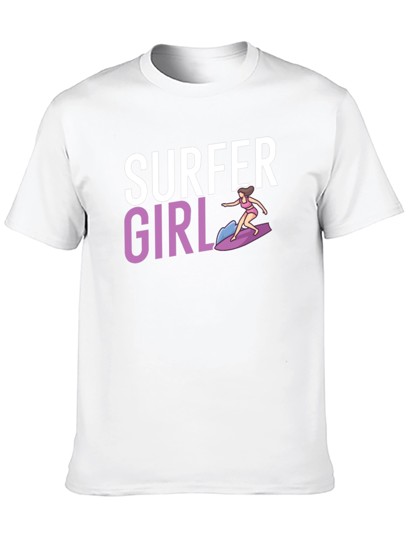 Surfer Girl Graphic T-Shirt - Cool Casual Tee
