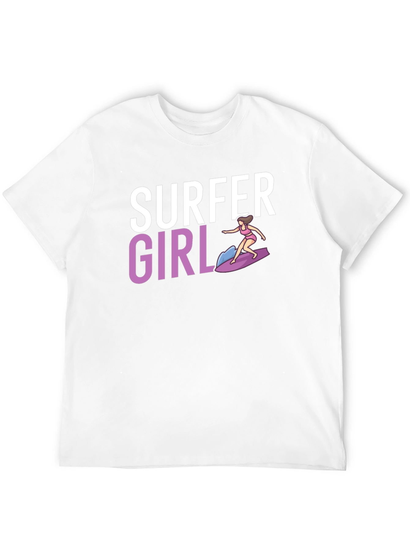 Surfer Girl Graphic T-Shirt - Cool Casual Tee
