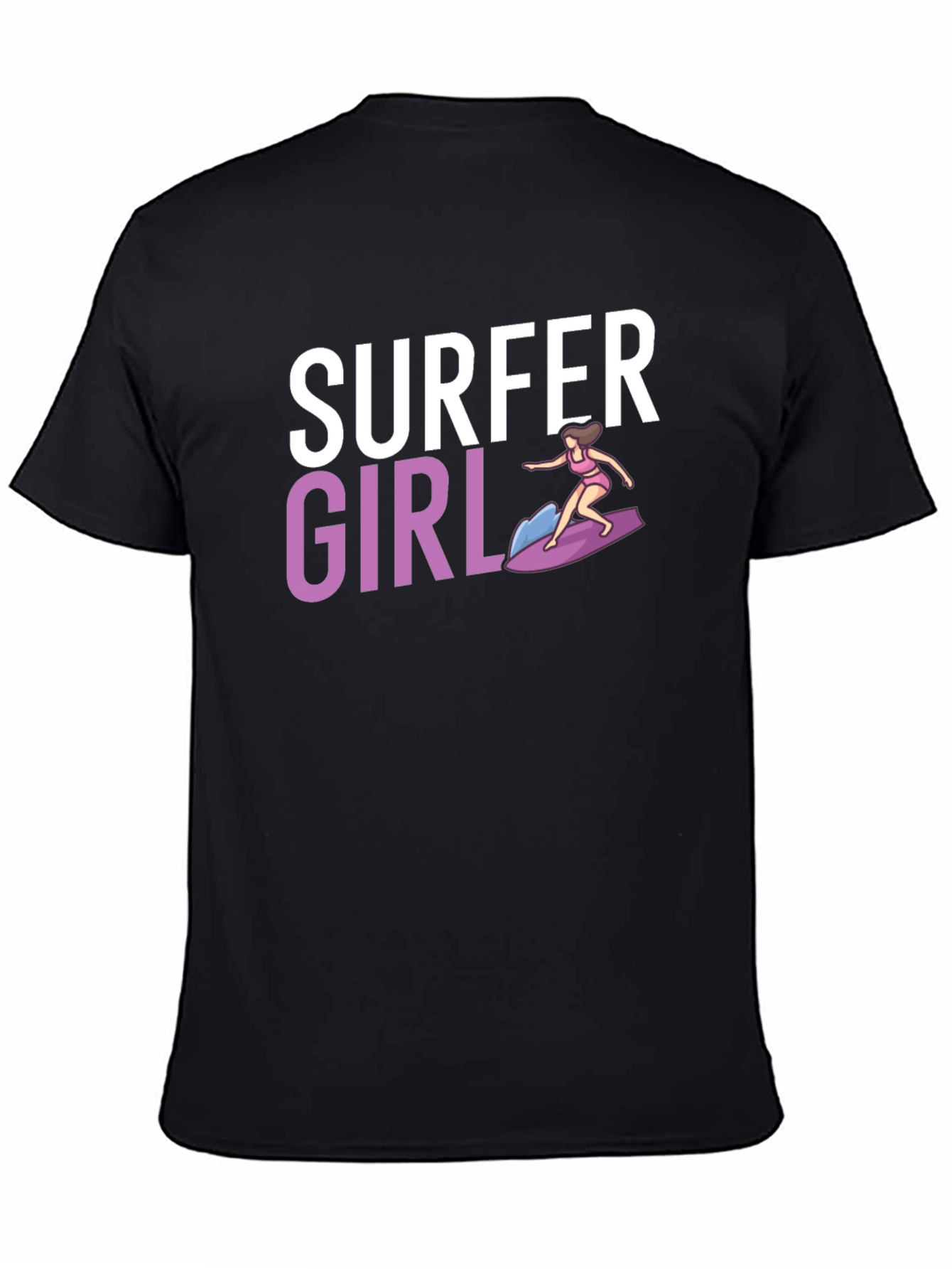 Surfer Girl Graphic T-Shirt - Cool Casual Tee