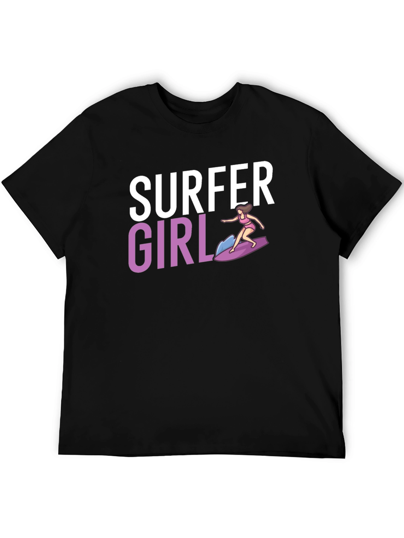 Surfer Girl Graphic T-Shirt - Cool Casual Tee